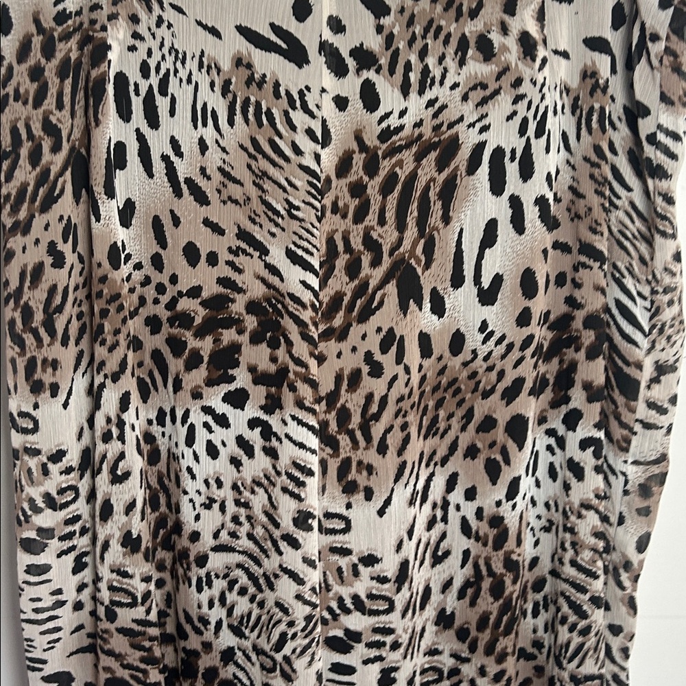 MSK Leopard-Print Pants in Black & Brown - Picture 7 of 10